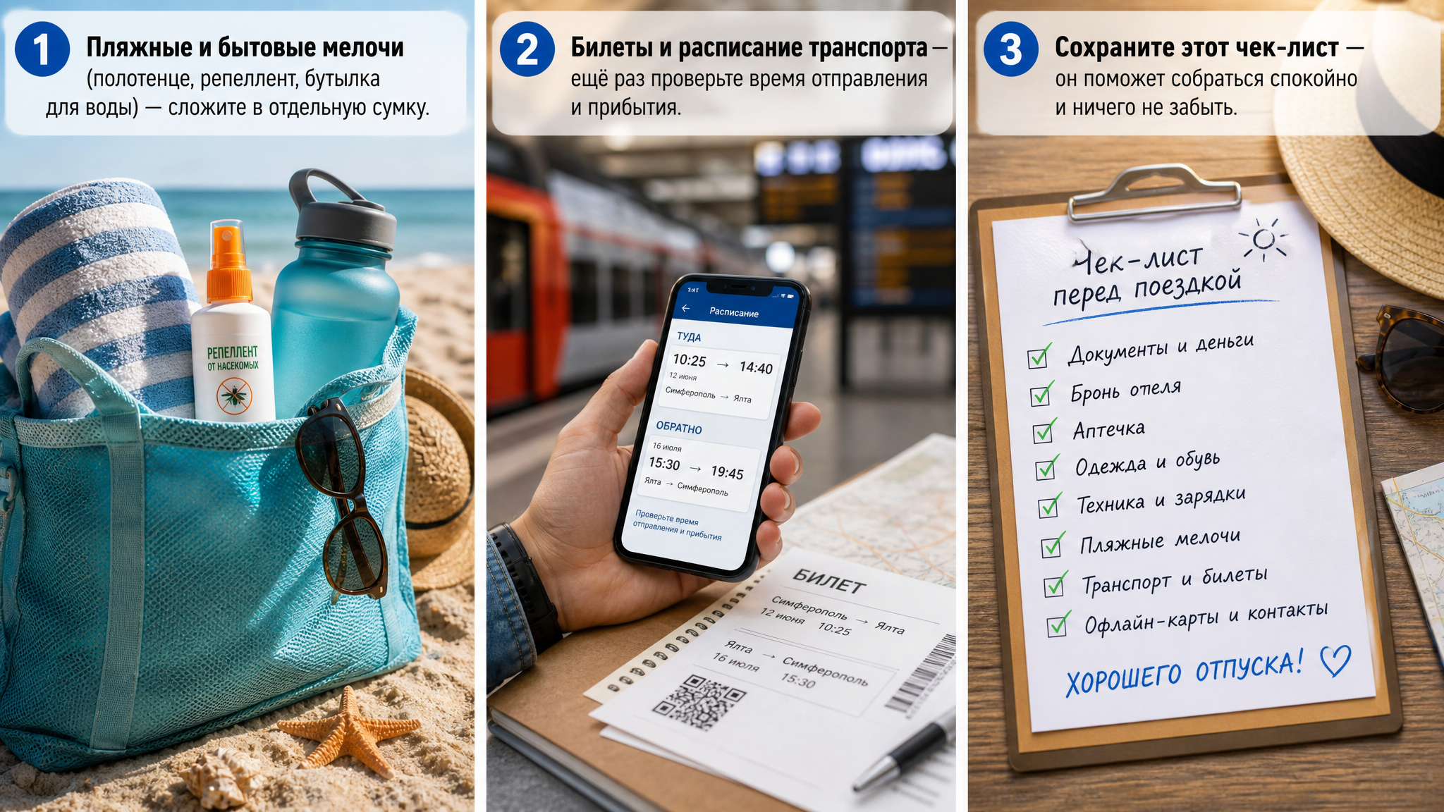 чек‑лист для поездки в Крым